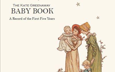 Front cover of The Kate Greenaway Baby Book with a mother holding a baby.