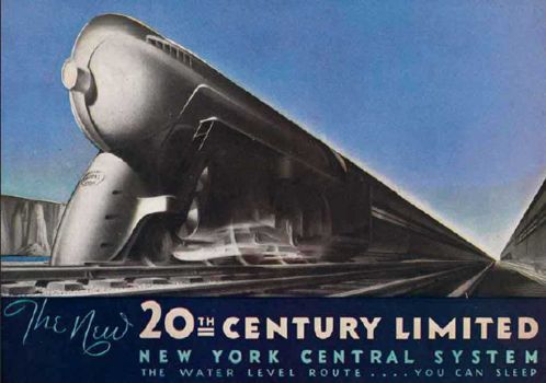 A poster advertising the New York Central’s flagship express, the 20th Century Limited.