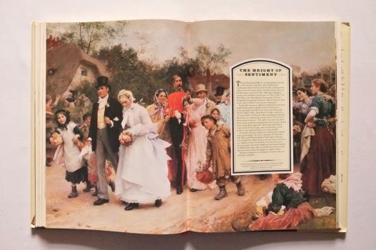 A text box introducing the Victorian ballad appears over a painting entitled The Village Wedding.