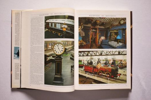 This picture essay on page 45 of The Railway Heritage of Britain describes the locomotives and other rolling stock, luggage barrows, clocks and smaller items of equipment left over from the steam age, now preserved in museums or on privately run railways, with colour photographs.
