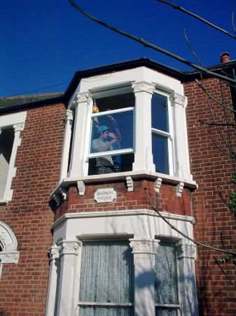 New wooden sash windows