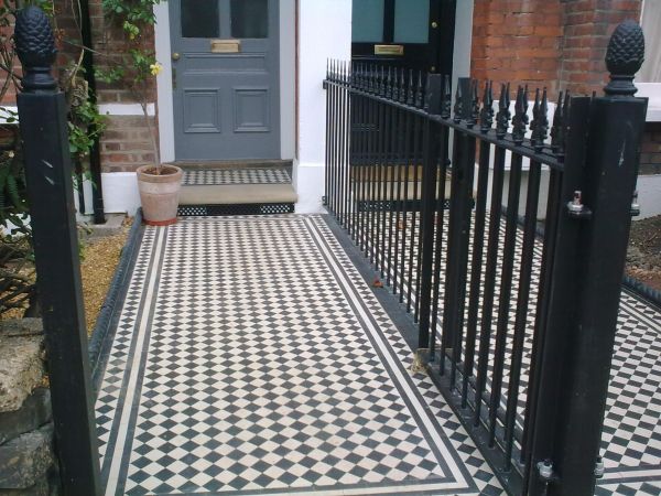 New front paths in Cavendish Road, laid in traditional style