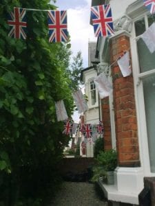 Bunting in Broomwood Road London SW