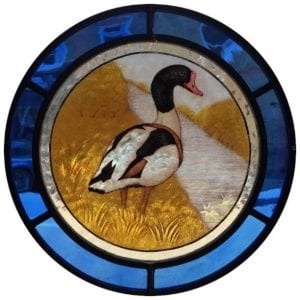 Photo of stained-glass roundel.