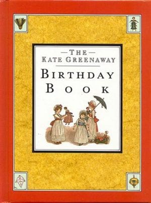 The front cover of The Birthday Book features an illustration of three young girls.