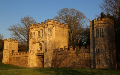 Colour photograph of the façade of Shute Gatehouse.