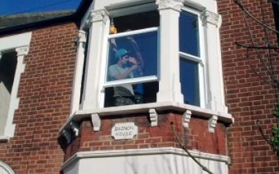 New wooden sash windows