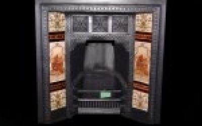 Victorian tiled register grate